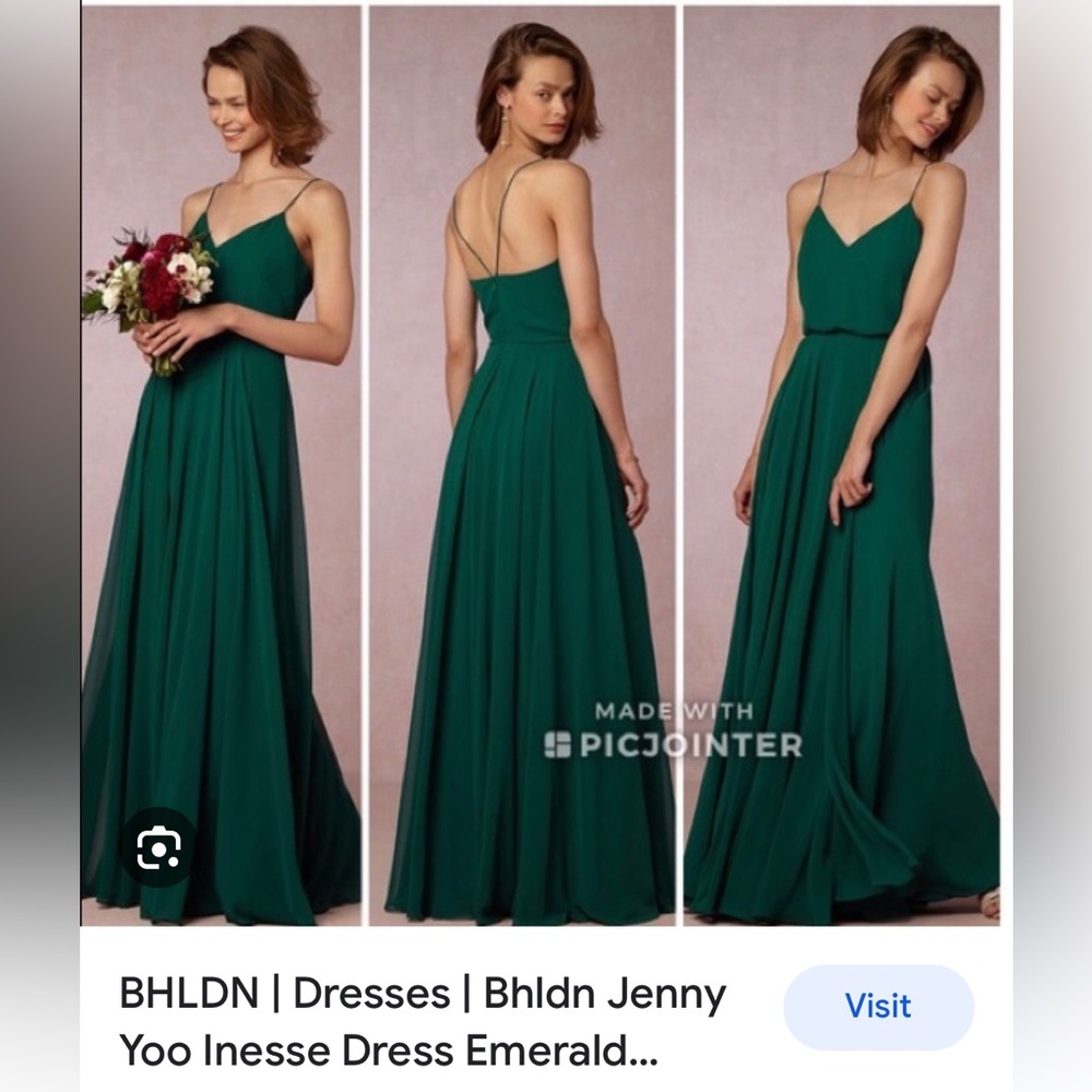 Jenny Yoo emerald gown BHLDN